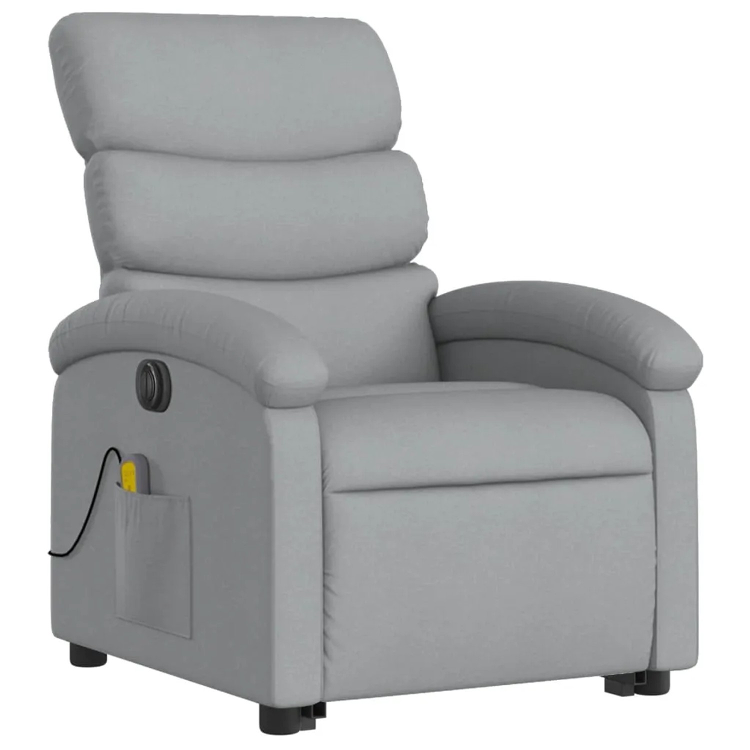 vidaXL Elektrischer Massagesessel mit Aufstehhilfe Hellgrau Stoff Modell 8
