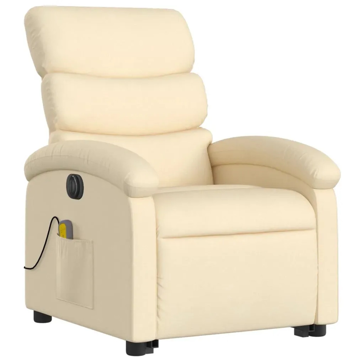 vidaXL Elektrischer Massagesessel mit Aufstehhilfe Creme Stoff Modell 8