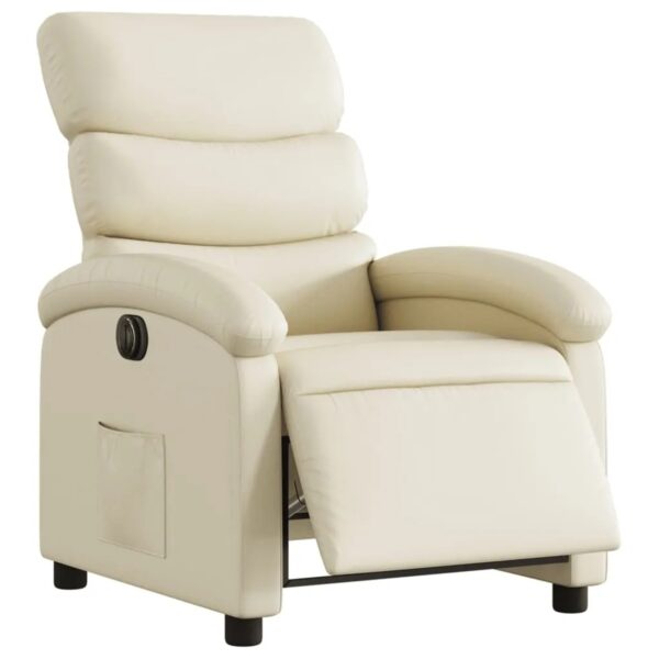 vidaXL Relaxsessel Elektrisch Creme Kunstleder Modell 13