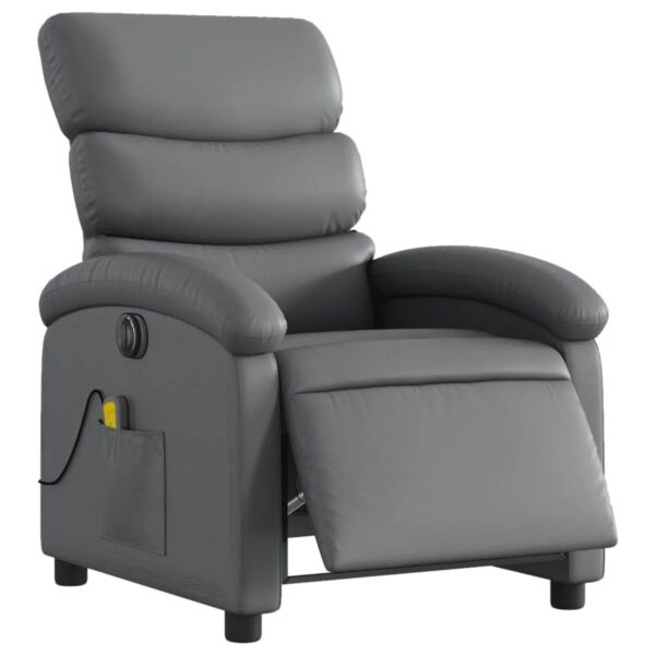 vidaXL Massagesessel Elektrisch Grau Kunstleder Modell 4