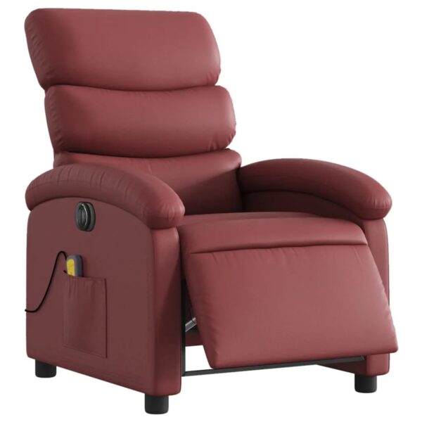 vidaXL Massagesessel Elektrisch Weißrot Kunstleder Modell 4 vidaXL Massagesessel Elektrisch Weißrot Kunstleder Modell 4