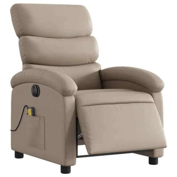 vidaXL Massagesessel Elektrisch Cappuccino-Braun Kunstleder Modell 6