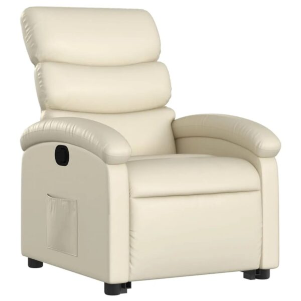vidaXL Relaxsessel mit Aufstehhilfe Creme Kunstleder Modell 8