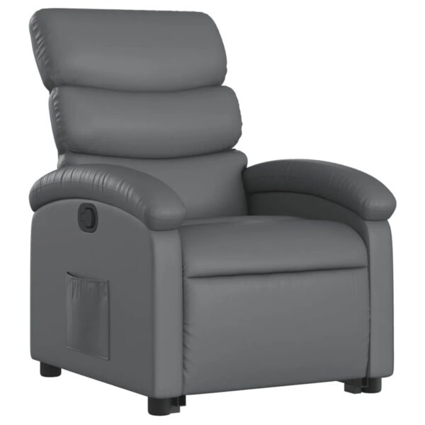 vidaXL Relaxsessel mit Aufstehhilfe Grau Kunstleder Modell 6 vidaXL Relaxsessel mit Aufstehhilfe Grau Kunstleder Modell 6