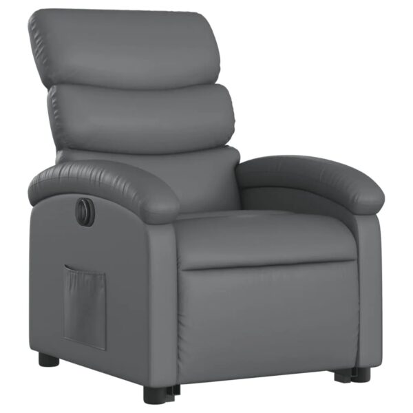 vidaXL Relaxsessel mit Aufstehhilfe Elektrisch Grau Kunstleder Modell 4