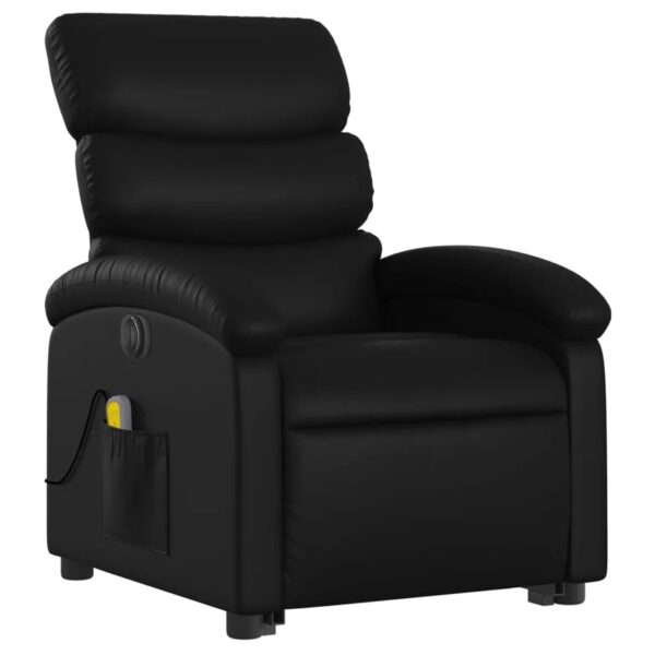 vidaXL Massagesessel mit Aufstehhilfe Elektrisch Schwarz Kunstleder Modell 7