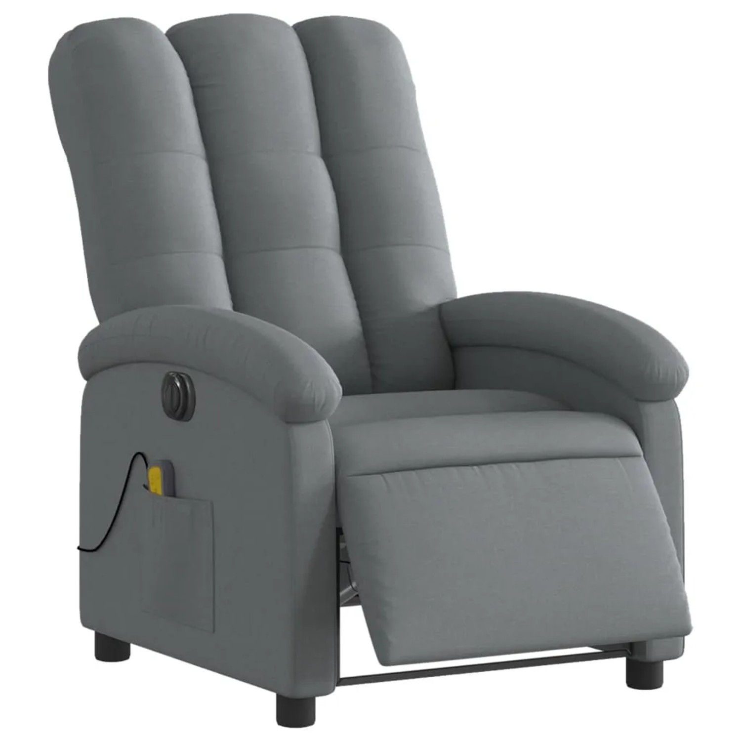 vidaXL Massagesessel Elektrisch Dunkelgrau Samt Modell 9