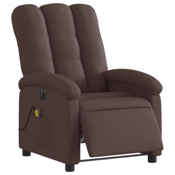 vidaXL Massagesessel Elektrisch Dunkelbraun Stoff Modell 7 vidaXL Massagesessel Elektrisch Dunkelbraun Stoff Modell 7