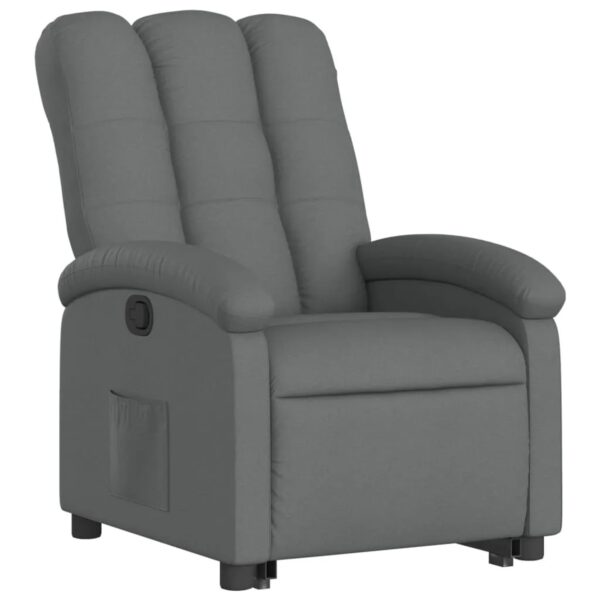 vidaXL Relaxsessel mit Aufstehhilfe Dunkelgrau Stoff Modell 6