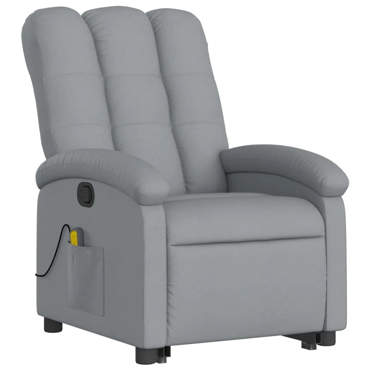 vidaXL Massagesessel mit Aufstehhilfe Hellgrau Samt Modell 7