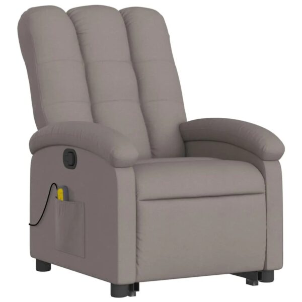 vidaXL Massagesessel mit Aufstehhilfe Taupe Stoff Modell 4