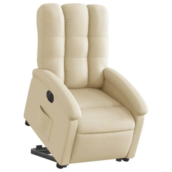 vidaXL Relaxsessel mit Aufstehhilfe Elektrisch Creme Stoff Modell 6 vidaXL Relaxsessel mit Aufstehhilfe Elektrisch Creme Stoff Modell 6