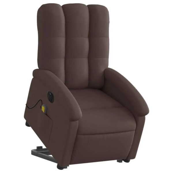 vidaXL Elektrischer Massagesessel mit Aufstehhilfe Dunkelbraun Stoff Modell 2