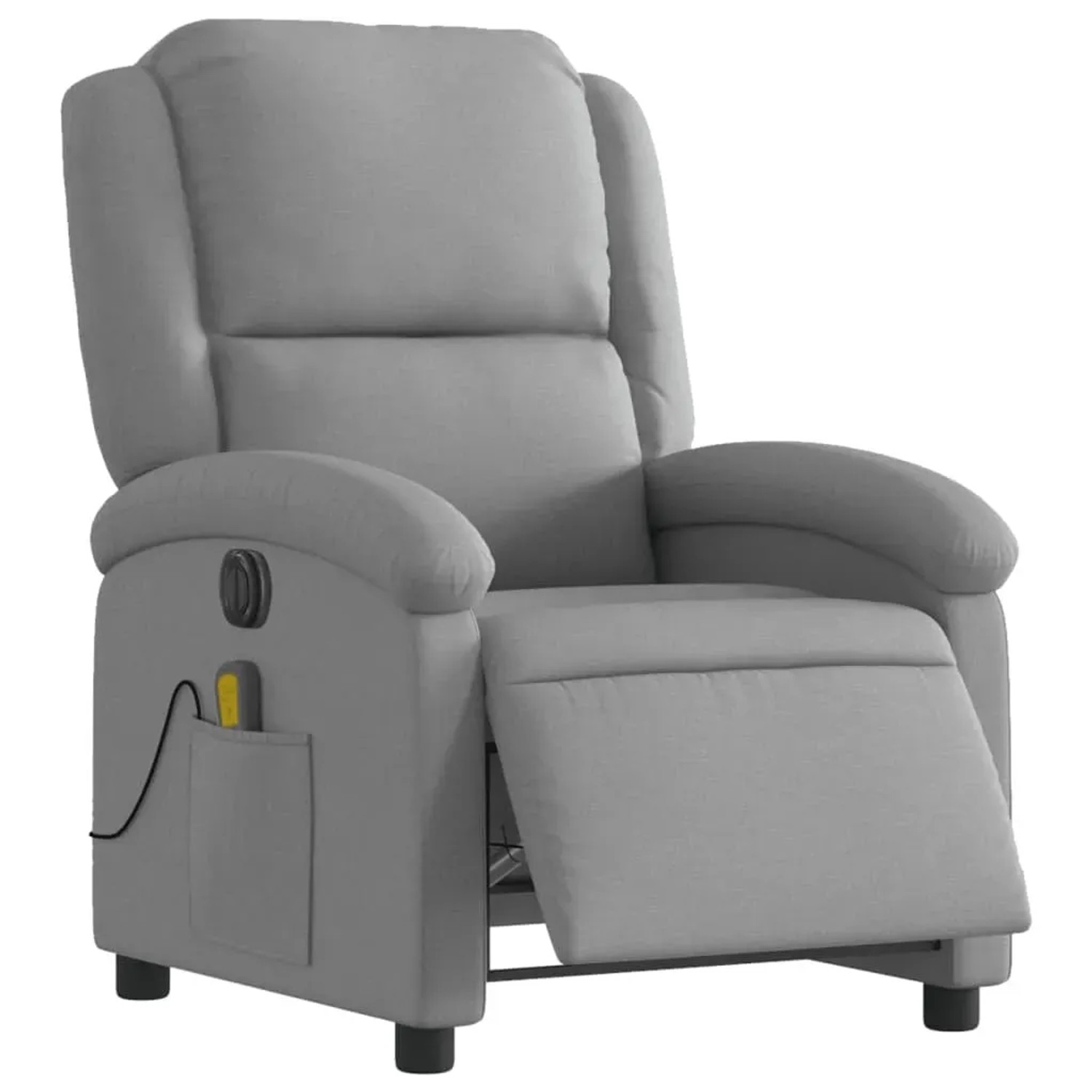 vidaXL Massagesessel Elektrisch Hellgrau Samt Modell 9