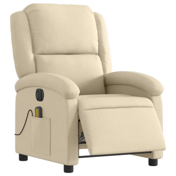vidaXL Massagesessel Elektrisch Creme Stoff Modell 9