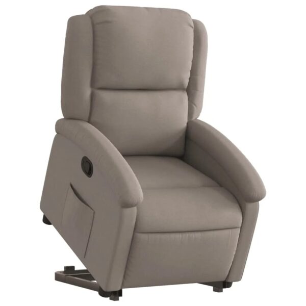 vidaXL Relaxsessel mit Aufstehhilfe Taupe Stoff Modell 21