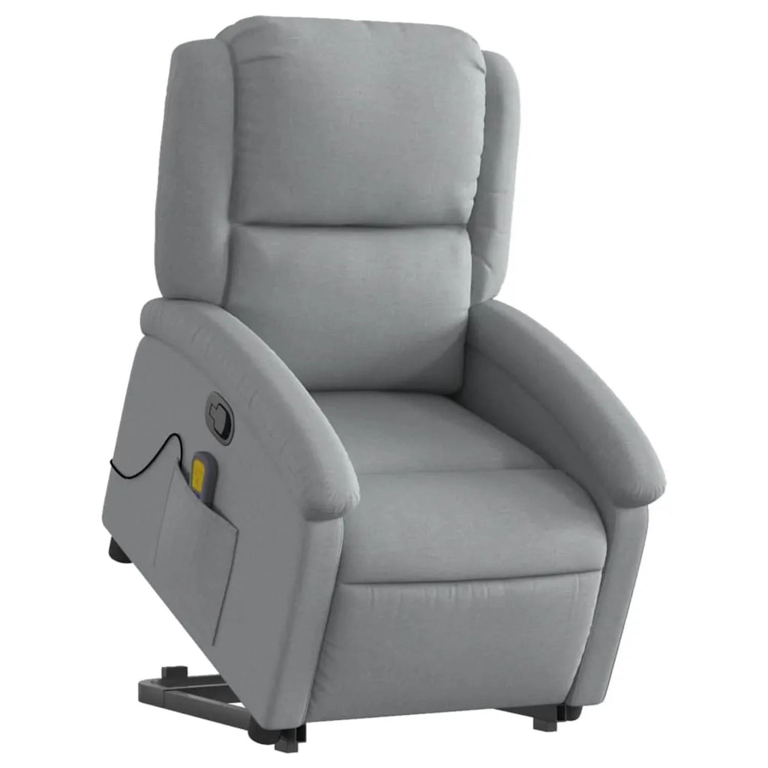 vidaXL Massagesessel mit Aufstehhilfe Hellgrau Samt Modell 13