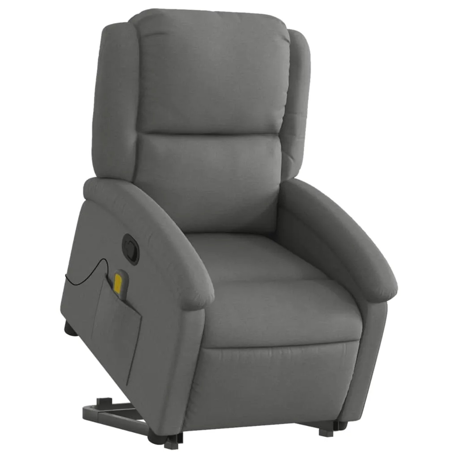 vidaXL Massagesessel mit Aufstehhilfe Dunkelgrau Samt Modell 4