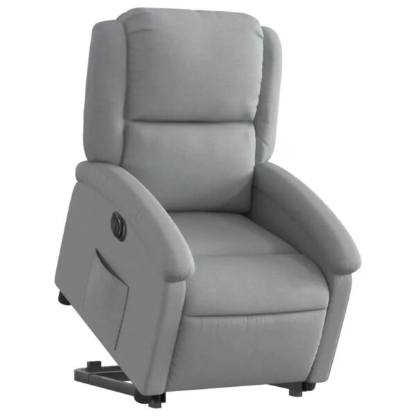 vidaXL Relaxsessel mit Aufstehhilfe Elektrisch Hellgrau Stoff Modell 11