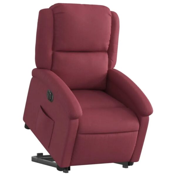 vidaXL Relaxsessel mit Aufstehhilfe Elektrisch Weißrot Stoff Modell 7