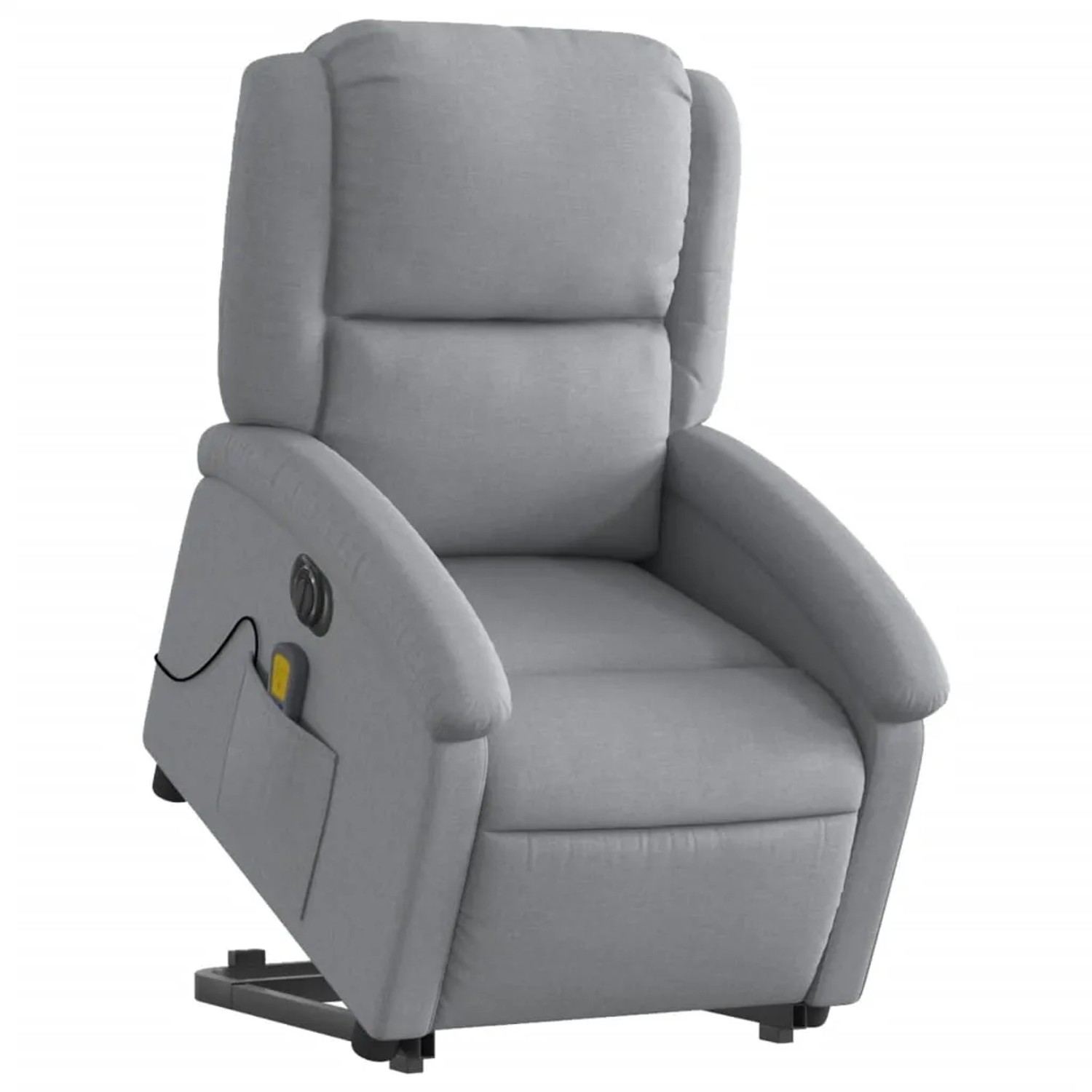 vidaXL Elektrischer Massagesessel mit Aufstehhilfe Hellgrau Stoff Modell 2
