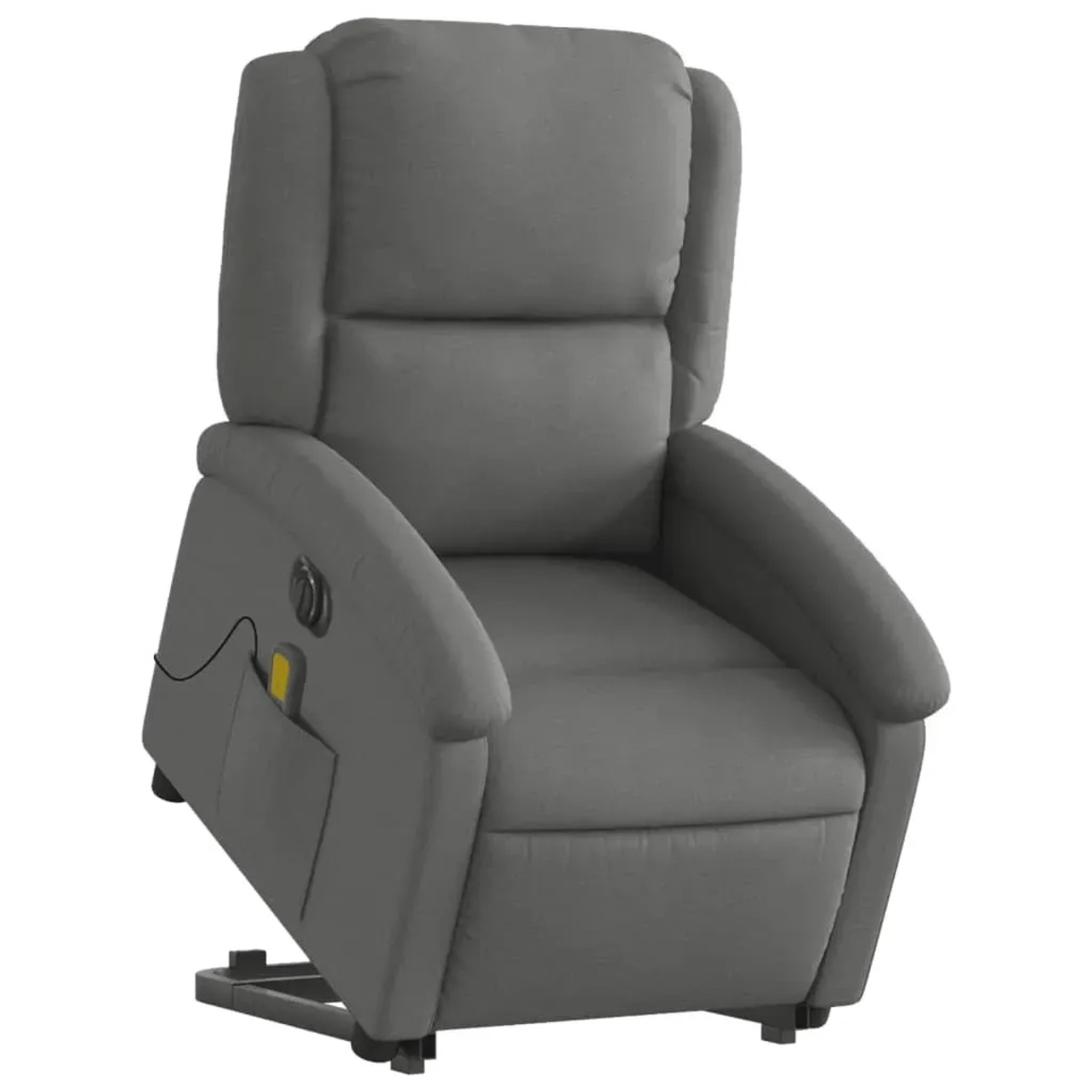 vidaXL Elektrischer Massagesessel mit Aufstehhilfe Dunkelgrau Stoff Modell 8