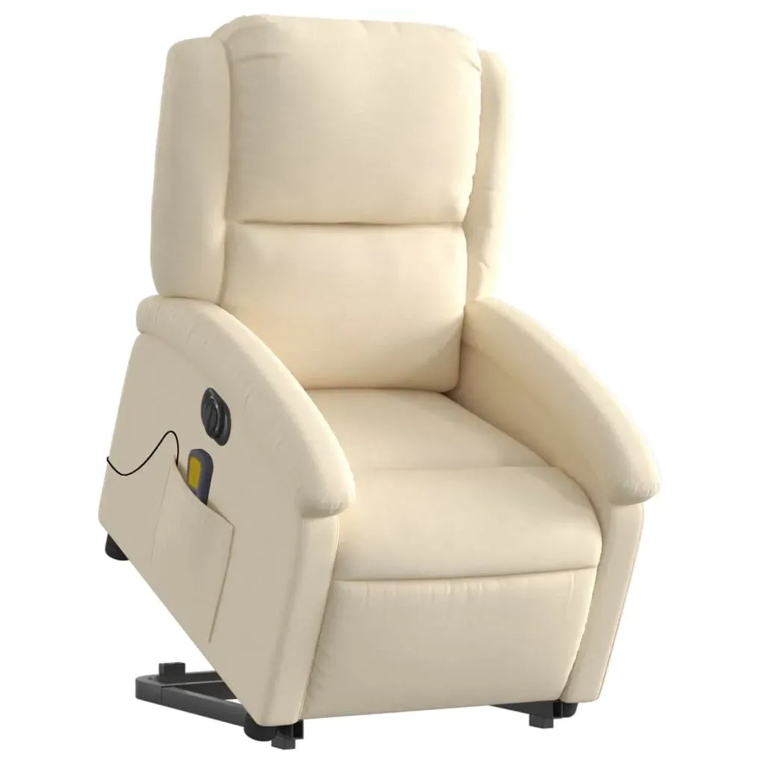 vidaXL Elektrischer Massagesessel mit Aufstehhilfe Creme Stoff Modell 4