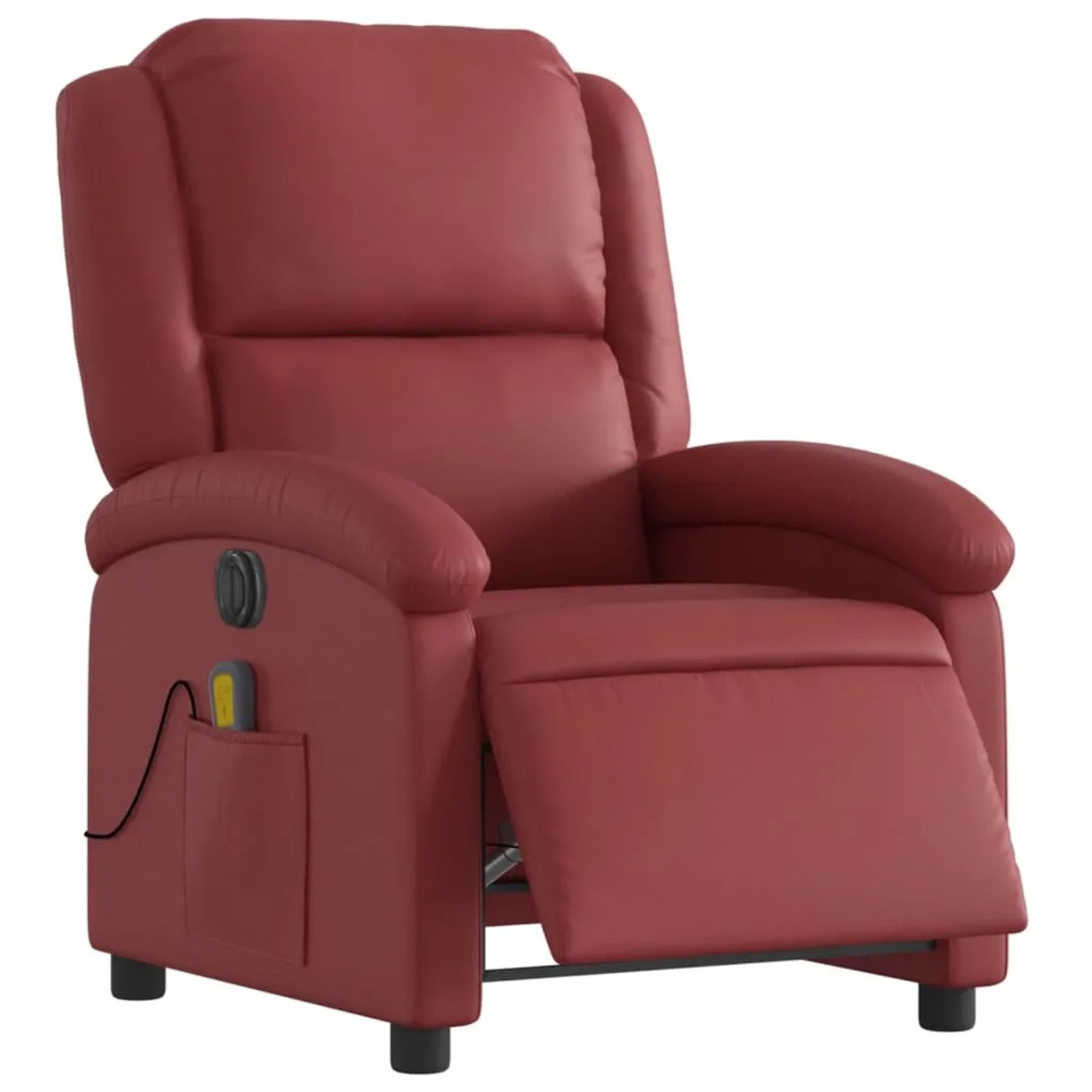 vidaXL Massagesessel Elektrisch Weißrot Kunstleder Modell 6
