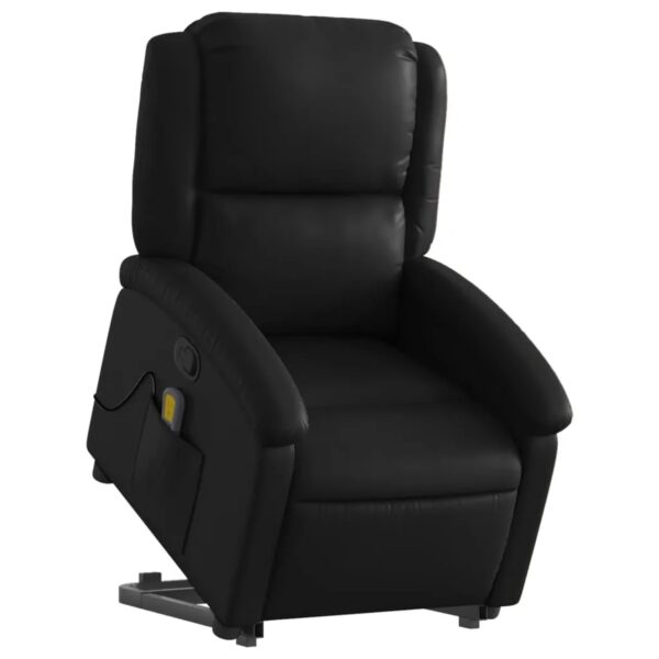 vidaXL Massagesessel mit Aufstehhilfe Schwarz Kunstleder Modell 2