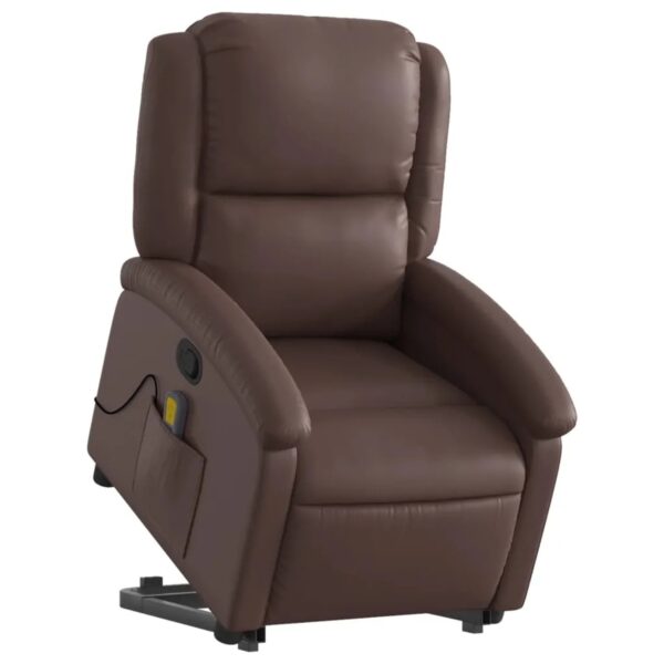 vidaXL Massagesessel mit Aufstehhilfe Braun Kunstleder Modell 7