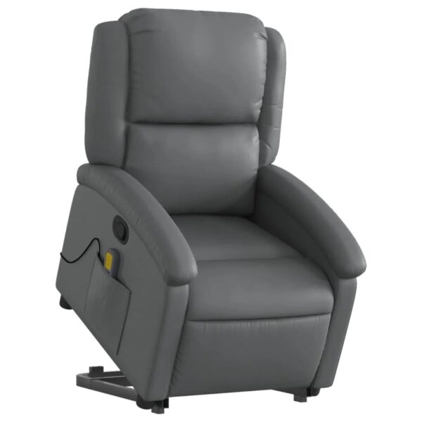vidaXL Massagesessel mit Aufstehhilfe Grau Kunstleder Modell 5