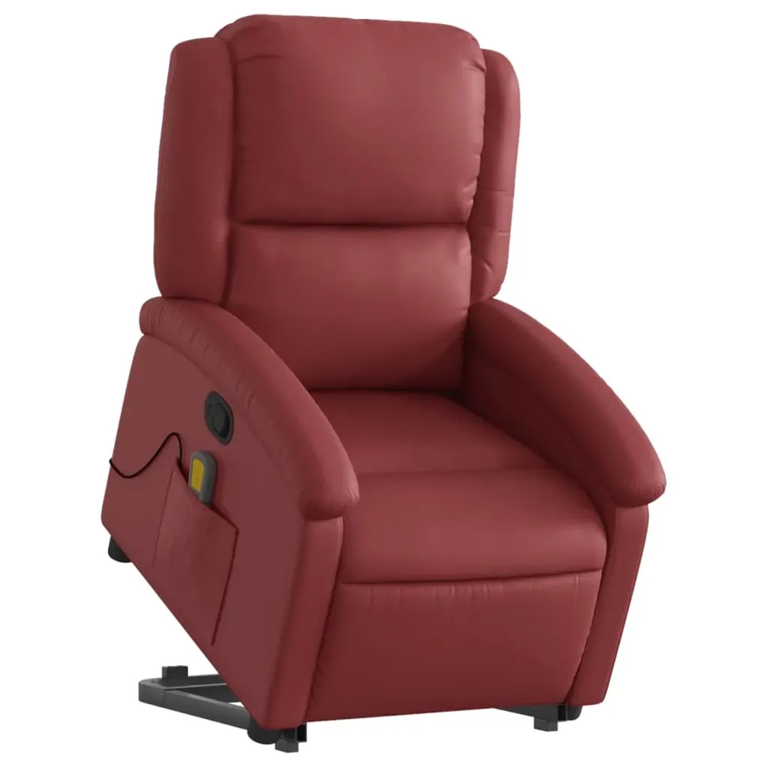 vidaXL Massagesessel mit Aufstehhilfe Weißrot Kunstleder Modell 5