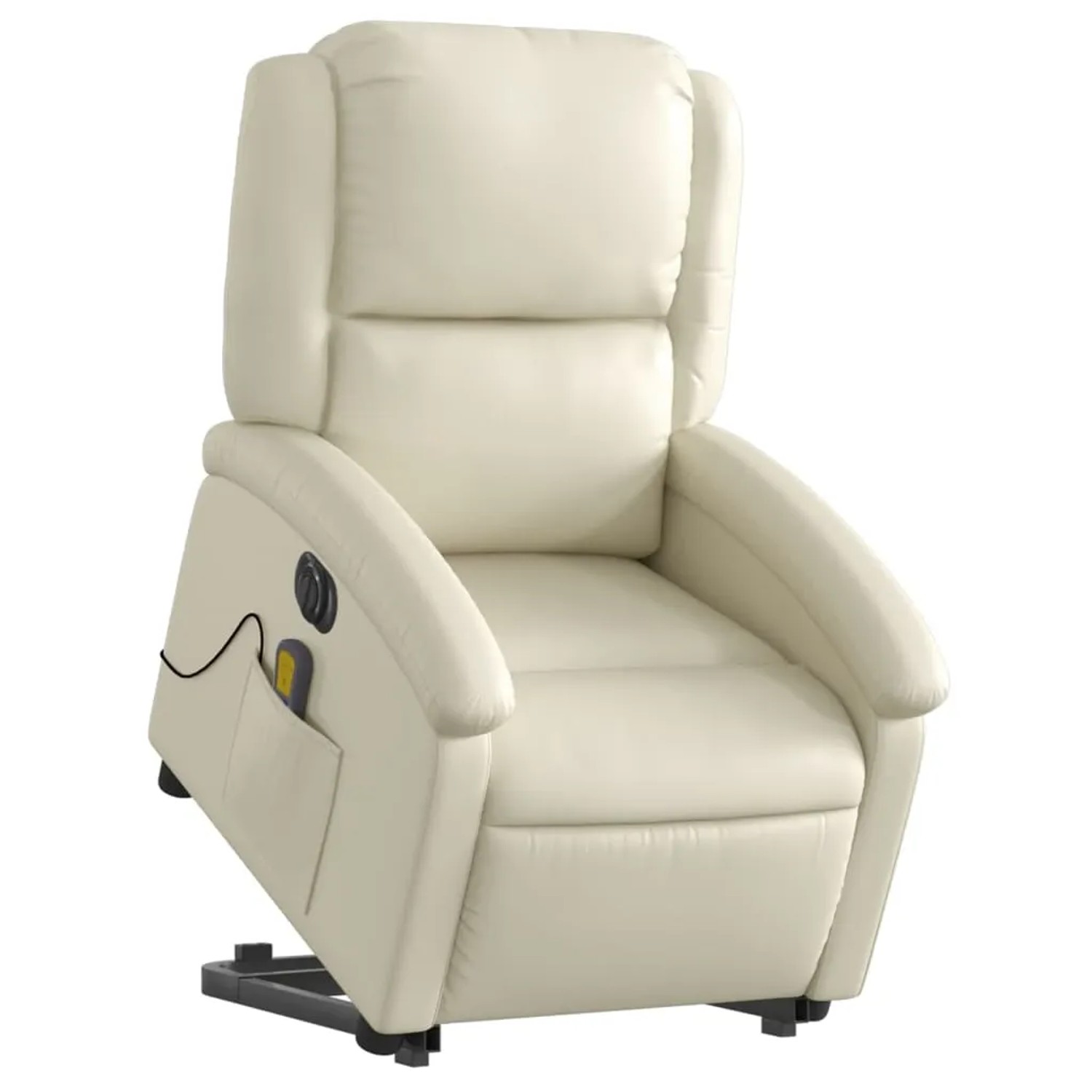 vidaXL Massagesessel mit Aufstehhilfe Elektrisch Creme Kunstleder Modell 4