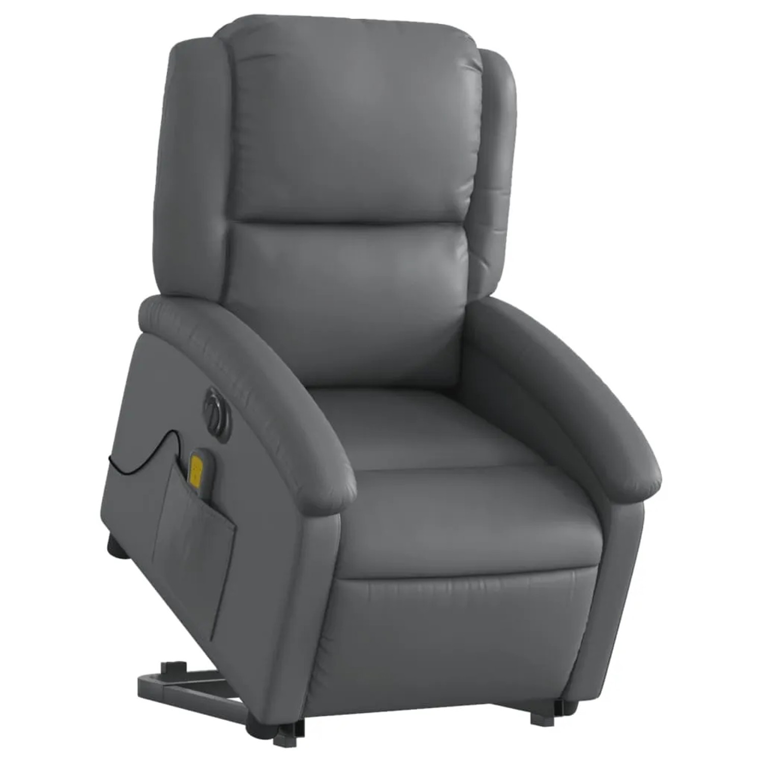 vidaXL Massagesessel mit Aufstehhilfe Elektrisch Grau Kunstleder Modell 2