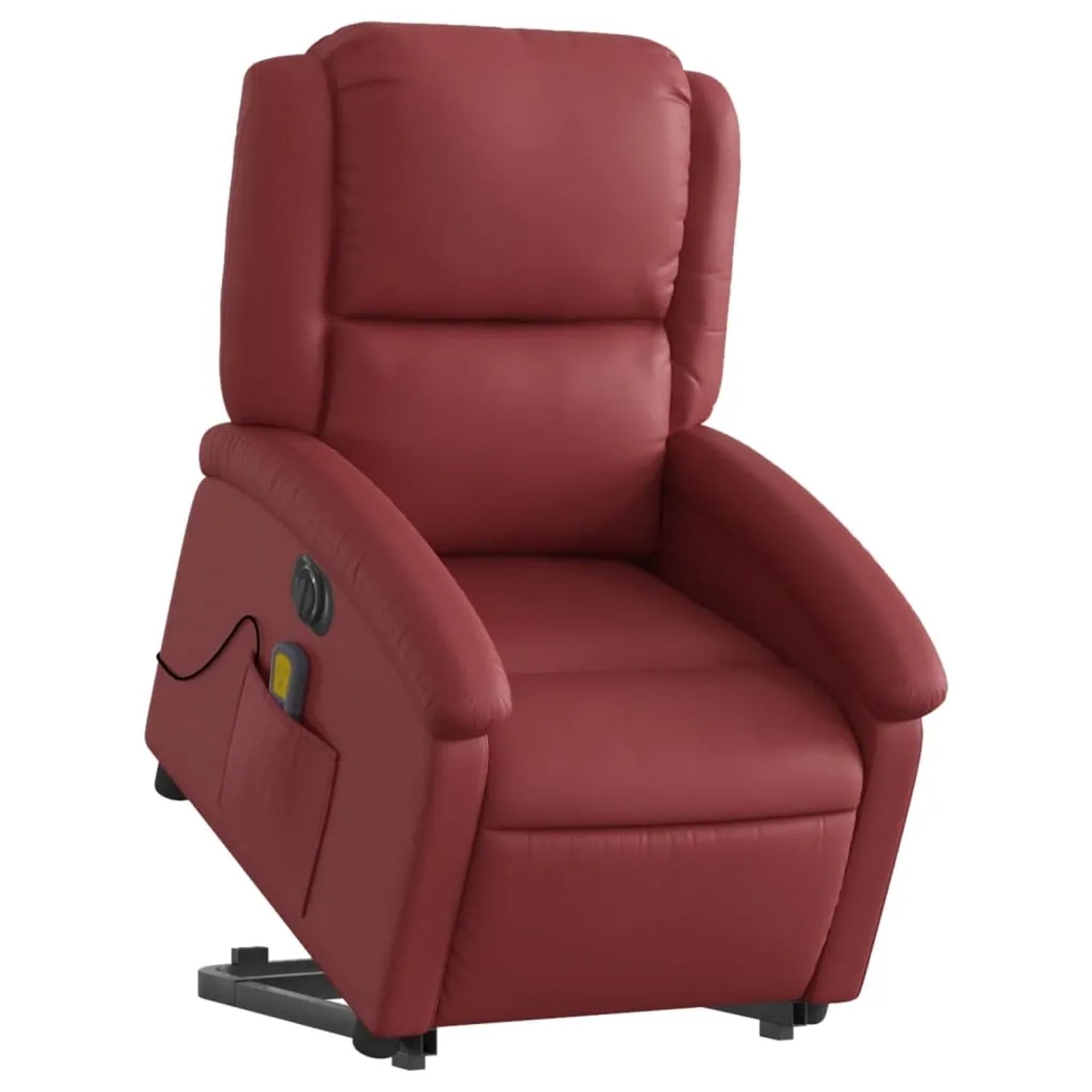 vidaXL Massagesessel mit Aufstehhilfe Elektrisch Weißrot Kunstleder Modell 7