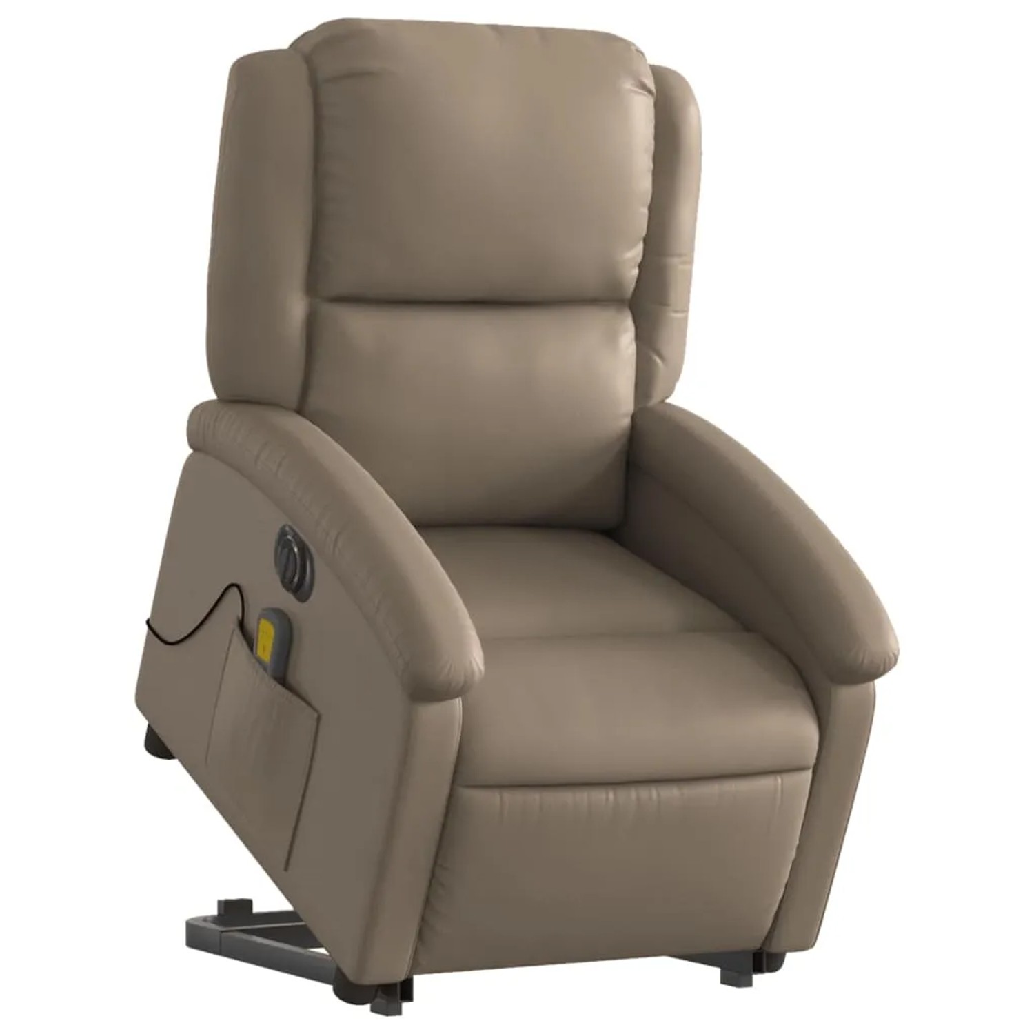 vidaXL Massagesessel mit Aufstehhilfe Elektrisch Cappuccino Kunstleder Modell 6