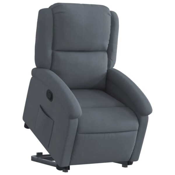 vidaXL Relaxsessel mit Aufstehhilfe Dunkelgrau Samt Modell 1