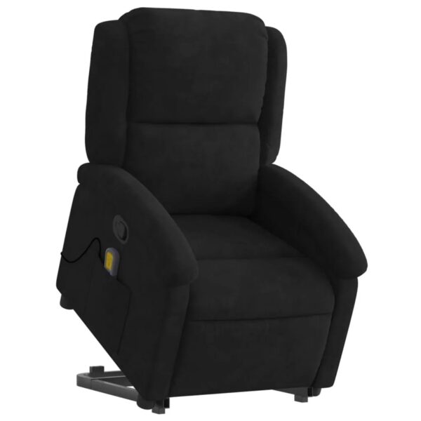 vidaXL Massagesessel mit Aufstehhilfe Schwarz Samt Modell 1