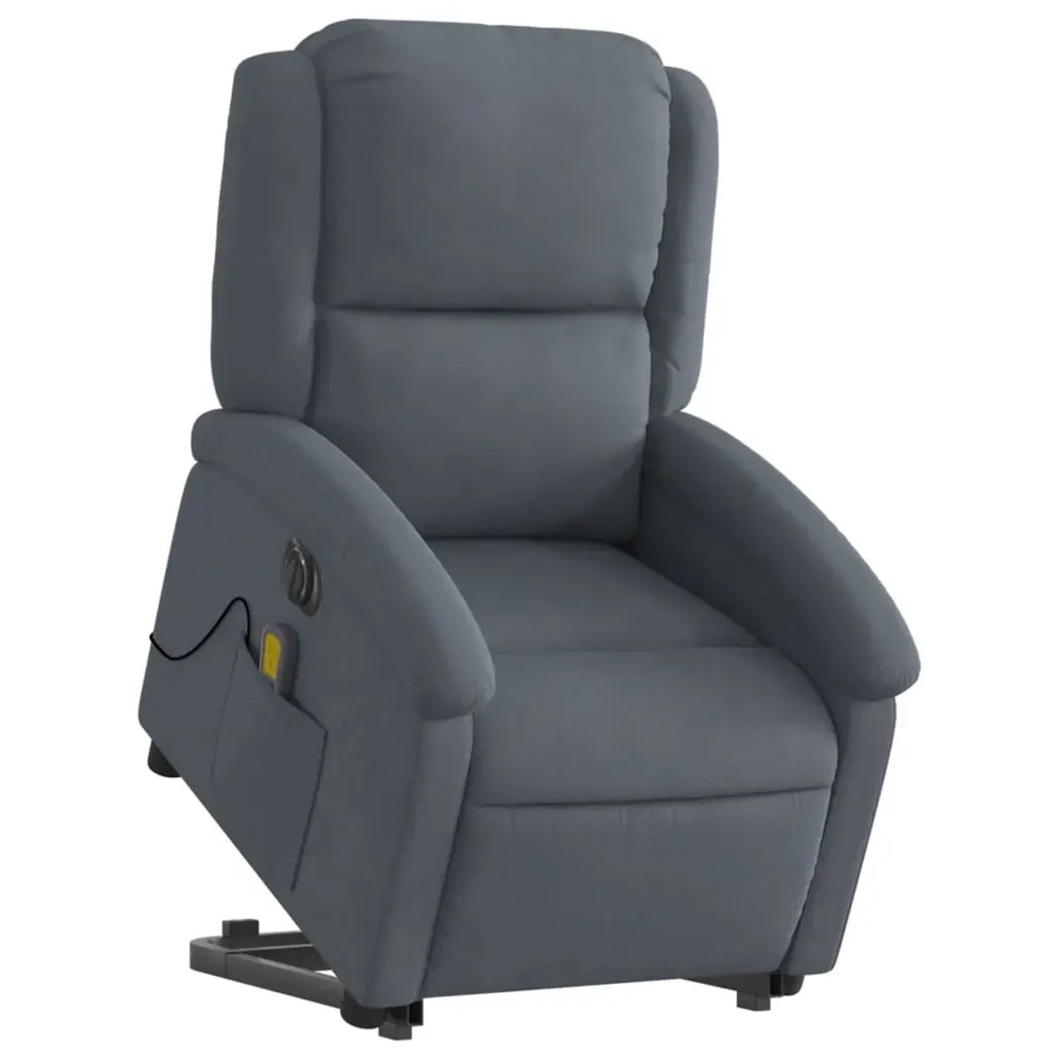 vidaXL Massagesessel mit Aufstehhilfe Elektrisch Dunkelgrau Samt Modell 1
