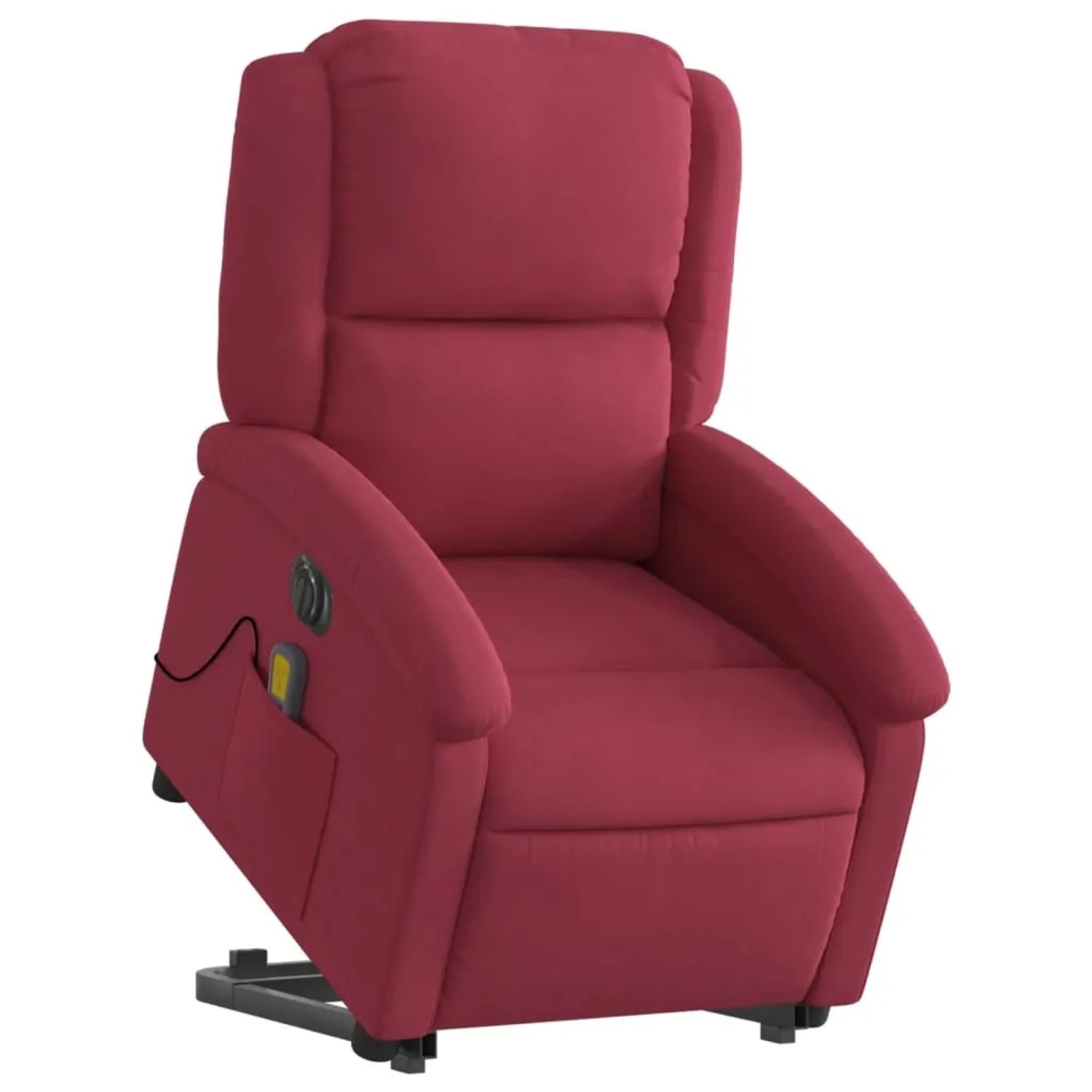 vidaXL Massagesessel mit Aufstehhilfe Elektrisch Weißrot Samt Modell 1
