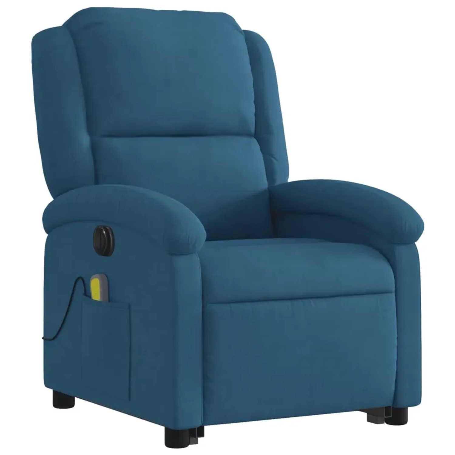vidaXL Massagesessel mit Aufstehhilfe Elektrisch Blau Samt Modell 1