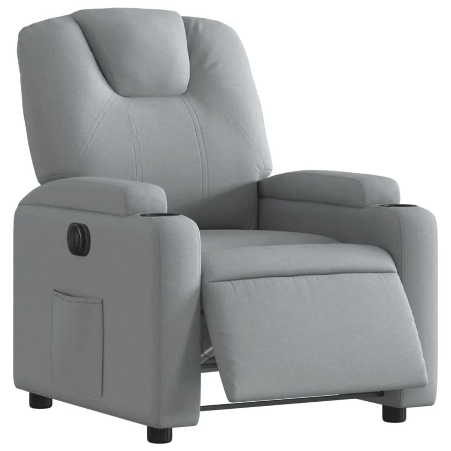 vidaXL Relaxsessel Elektrisch Hellgrau Stoff Modell 28