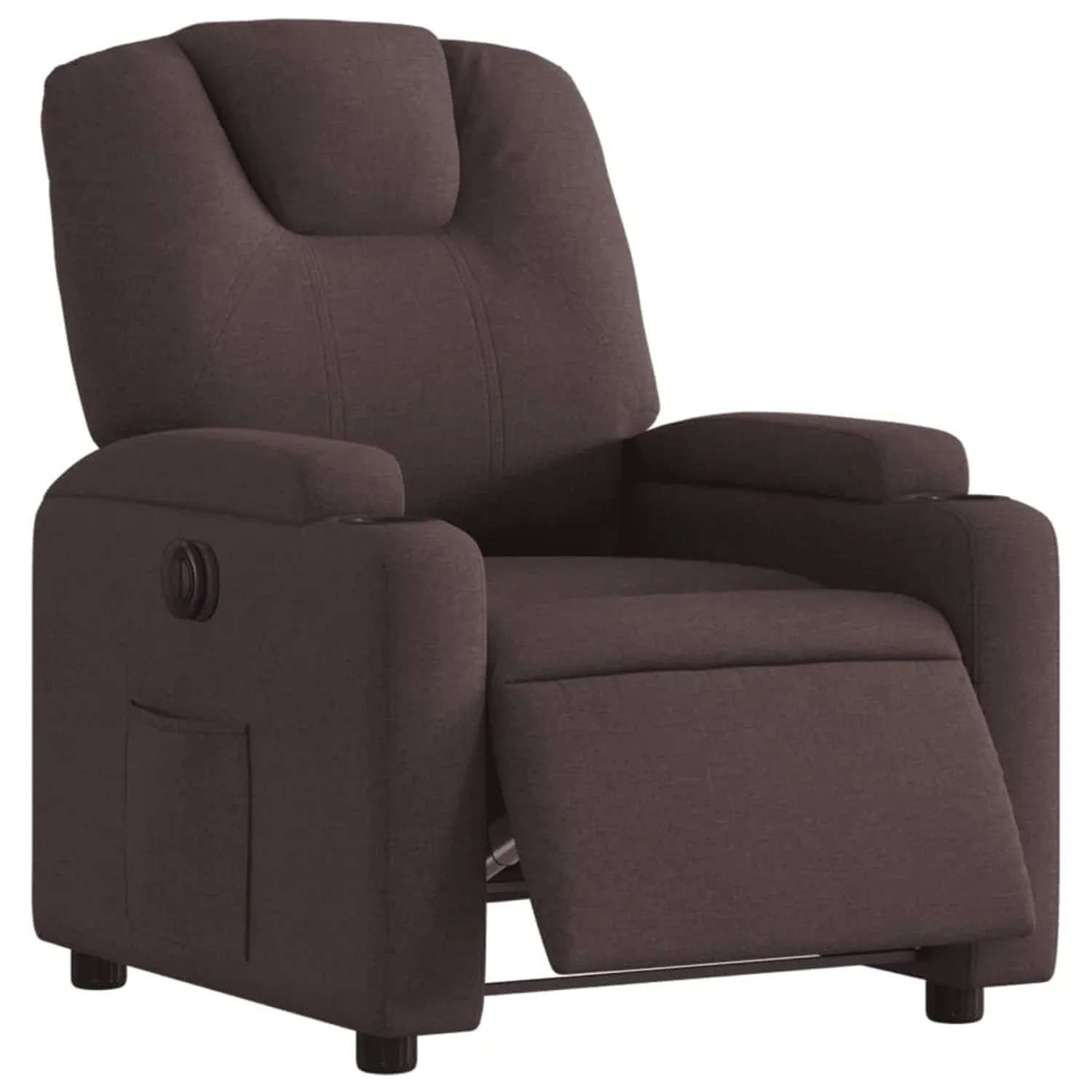 vidaXL Relaxsessel Elektrisch Dunkelbraun Stoff Modell 18