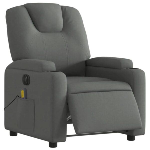 vidaXL Massagesessel Elektrisch Dunkelgrau Samt Modell 11