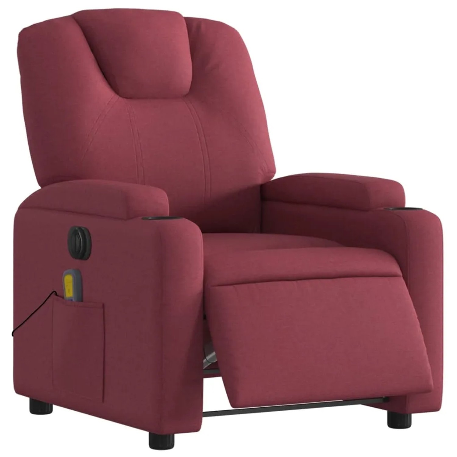 vidaXL Massagesessel Elektrisch Weißrot Stoff Modell 5