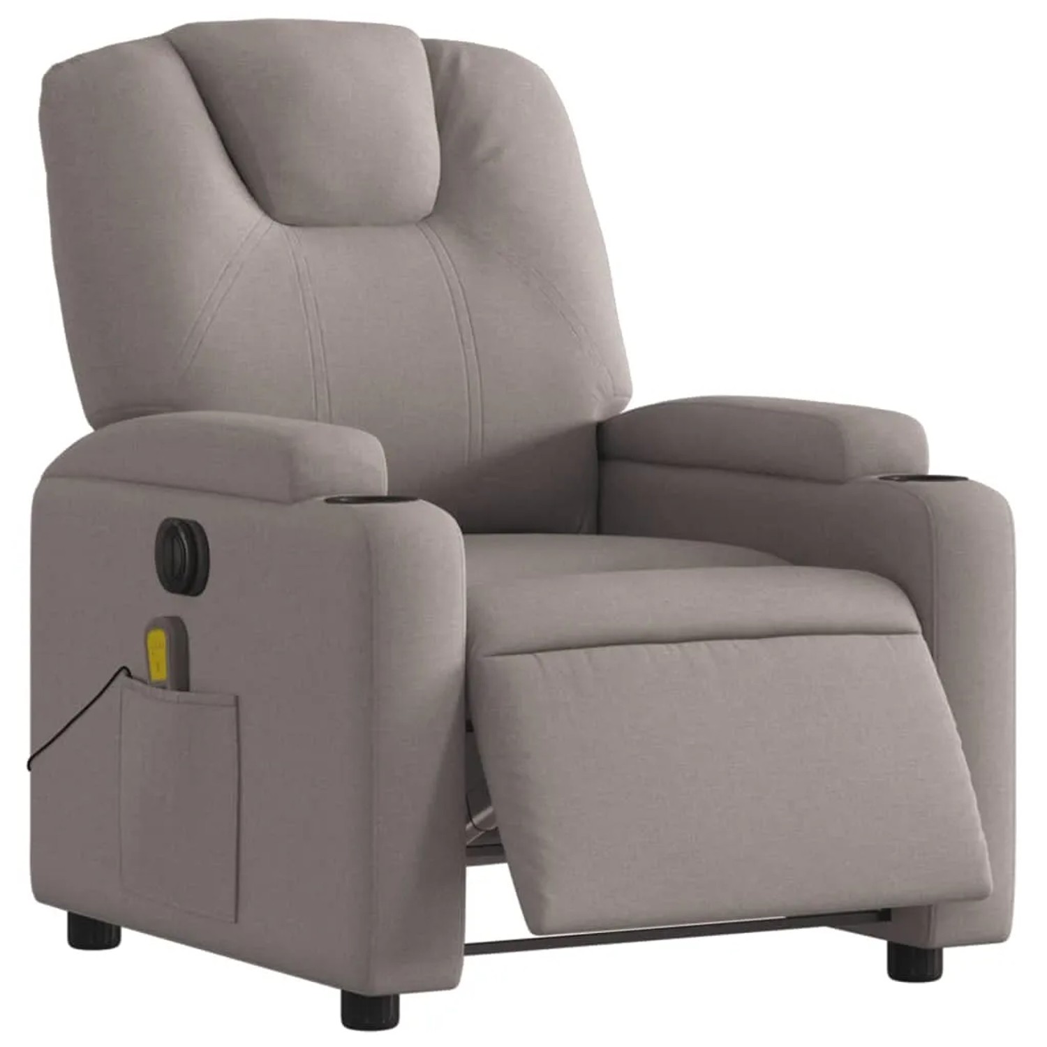 vidaXL Massagesessel Elektrisch Taupe Stoff Modell 5