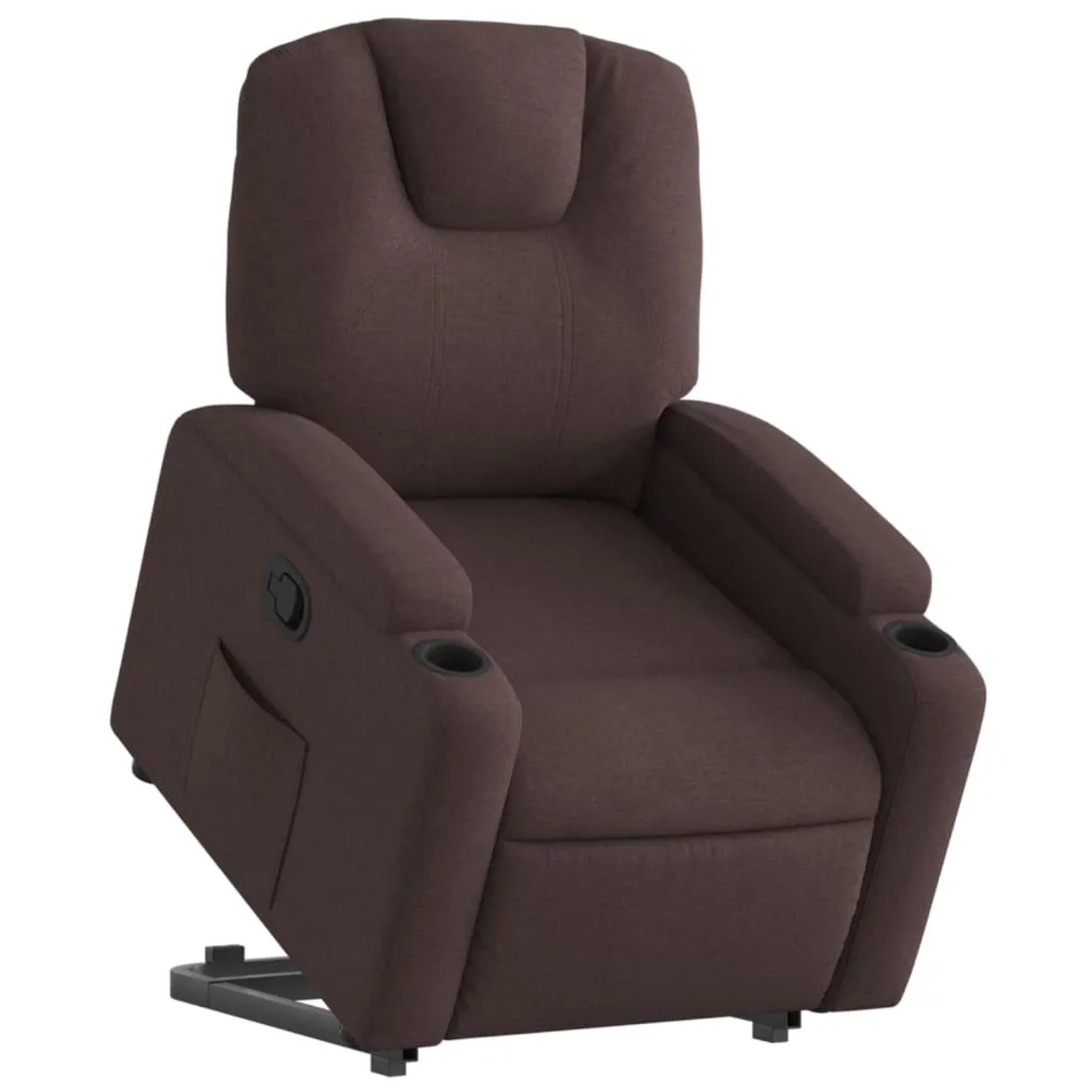 vidaXL Relaxsessel mit Aufstehhilfe Dunkelbraun Stoff Modell 19