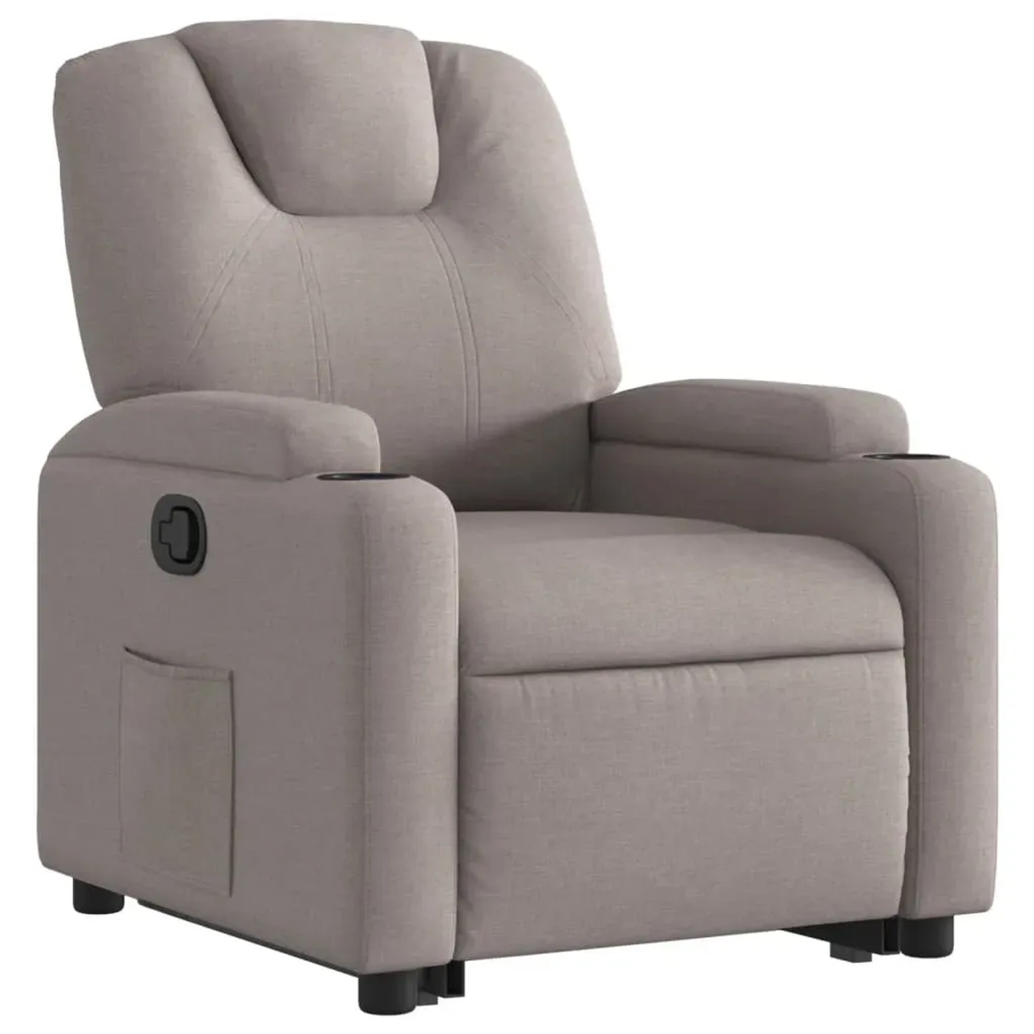 vidaXL Relaxsessel mit Aufstehhilfe Taupe Stoff Modell 27