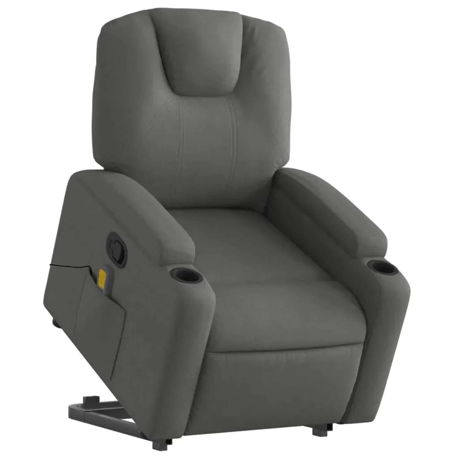 vidaXL Massagesessel mit Aufstehhilfe Dunkelgrau Samt Modell 3