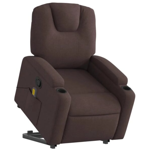 vidaXL Massagesessel mit Aufstehhilfe Dunkelbraun Stoff Modell 2